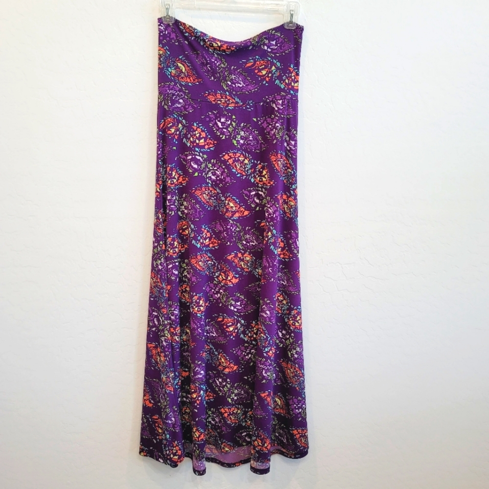 💕 LuLaRoe Purple A-line Maxi Skirt Women's Size XS